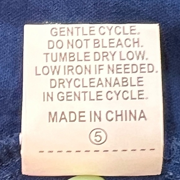 $5 ADD ON‎ with $15+ Bundle  Swiss Dot Baby Doll Top Blouse Sz S Blue EUC - Picture 8 of 8